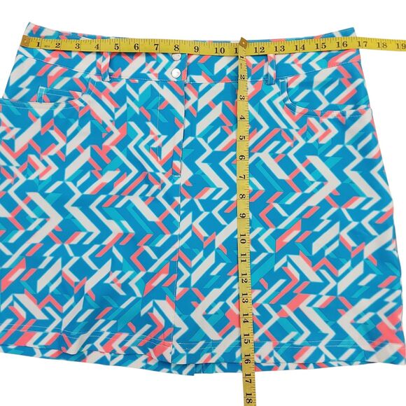 Slazenger Golf Skort Womens 8 Blue White Geometric Pattern Athletic Tennis - Picture 10 of 11